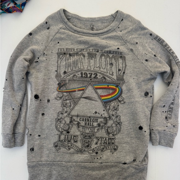 Lauren Moshi Gray Graphic Sweatshirt Kids Size 8 like new - Picture 1 of 2